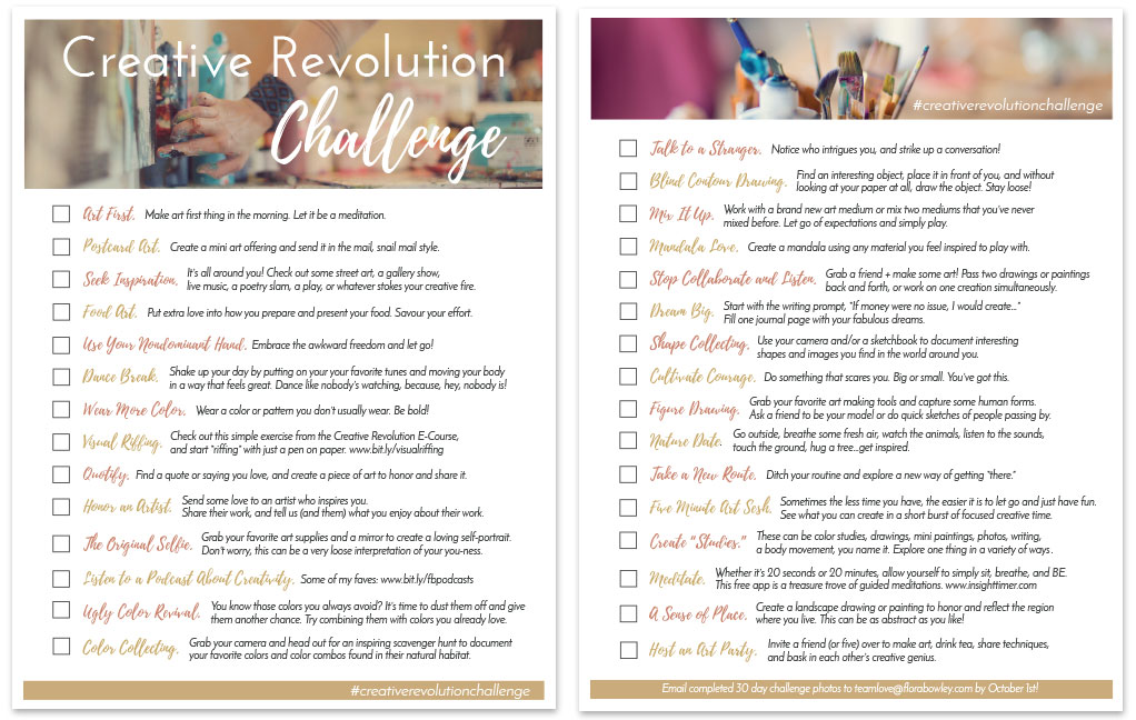 Flora Bowley Creative Revolution Challenge