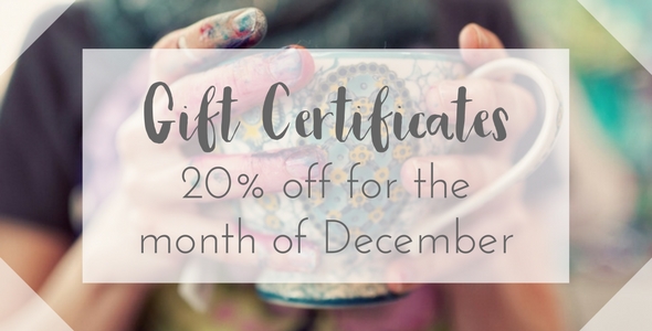 Gift Certificates 20% Off