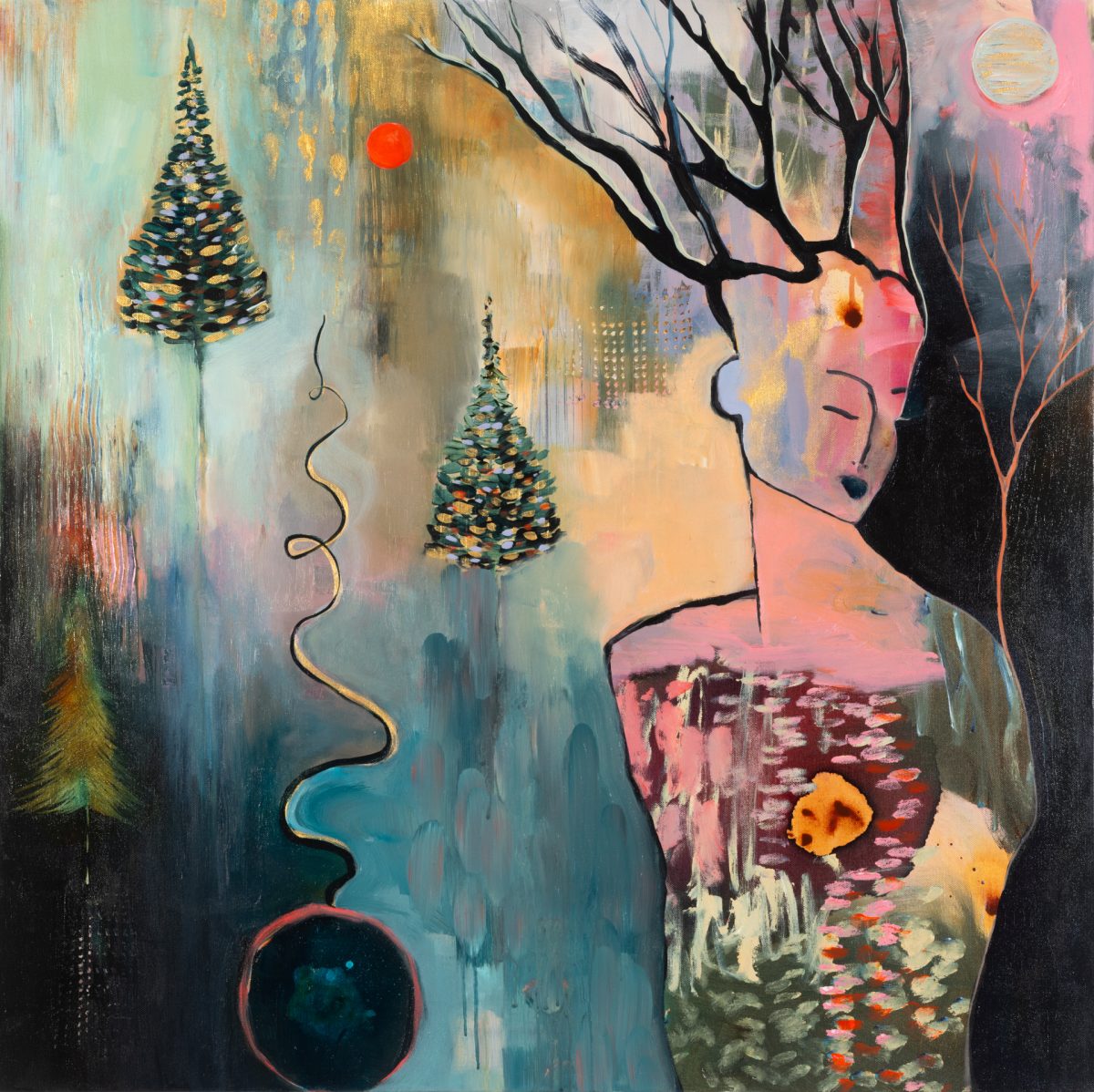 Merge, 2023, <br>36 x 36