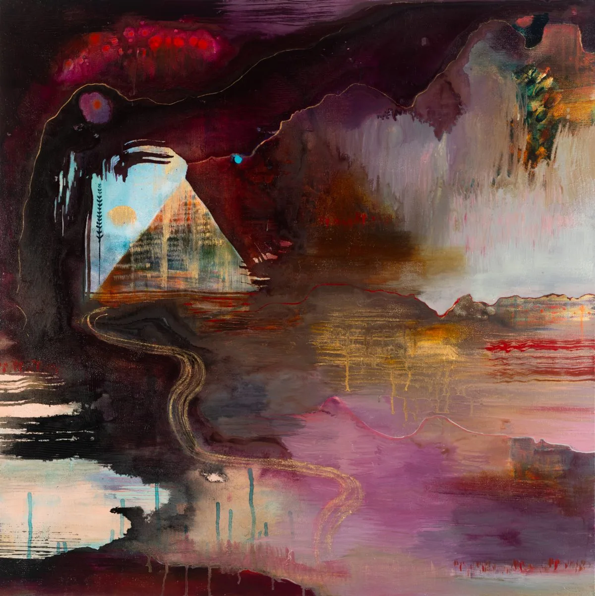 Spirits Steer, 2024, <br>36 x 36
